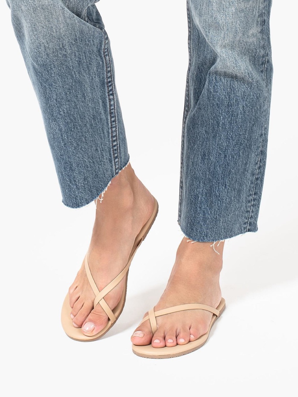 TKEES Riley Sandal Flips - Linen